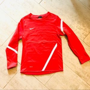 Nike red sweatshirt with thumb holes